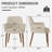 Upholstered Solid Wood Dining Chair Side Chair With Armrests-390144549