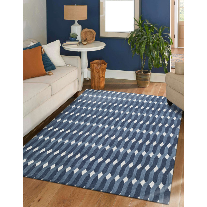 Hand Tufted Wool Massima Rug, Rectangle 5' x 8'