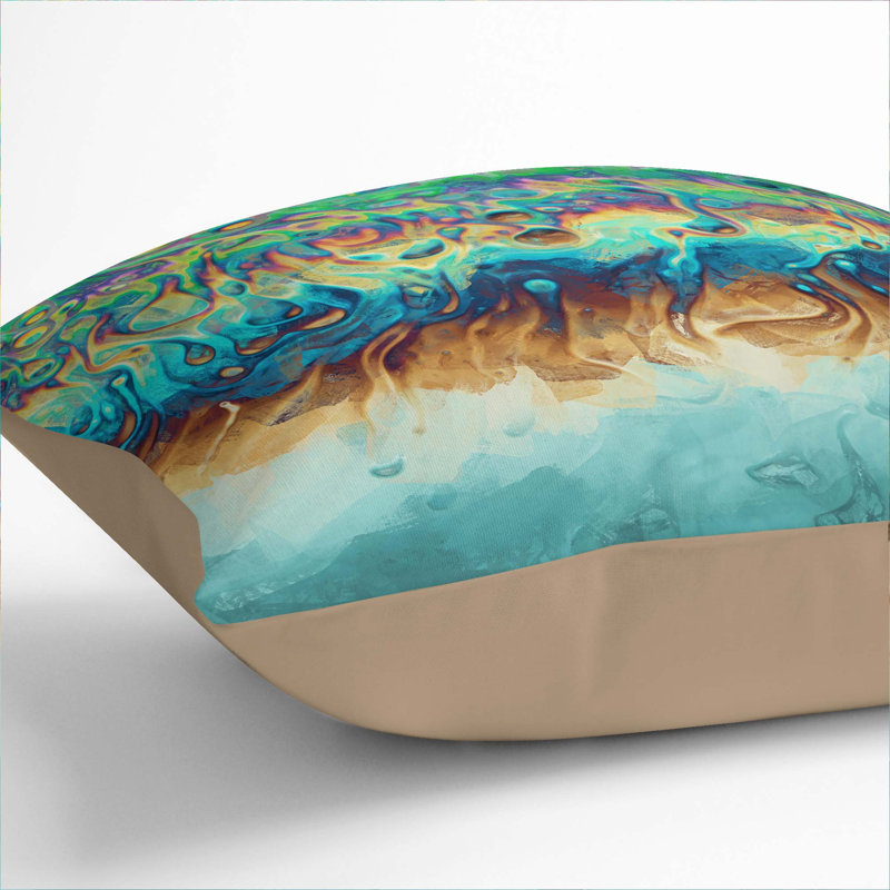 Abstract Square Cushion, Stone, 40cm H x 40cm W x 15cm D