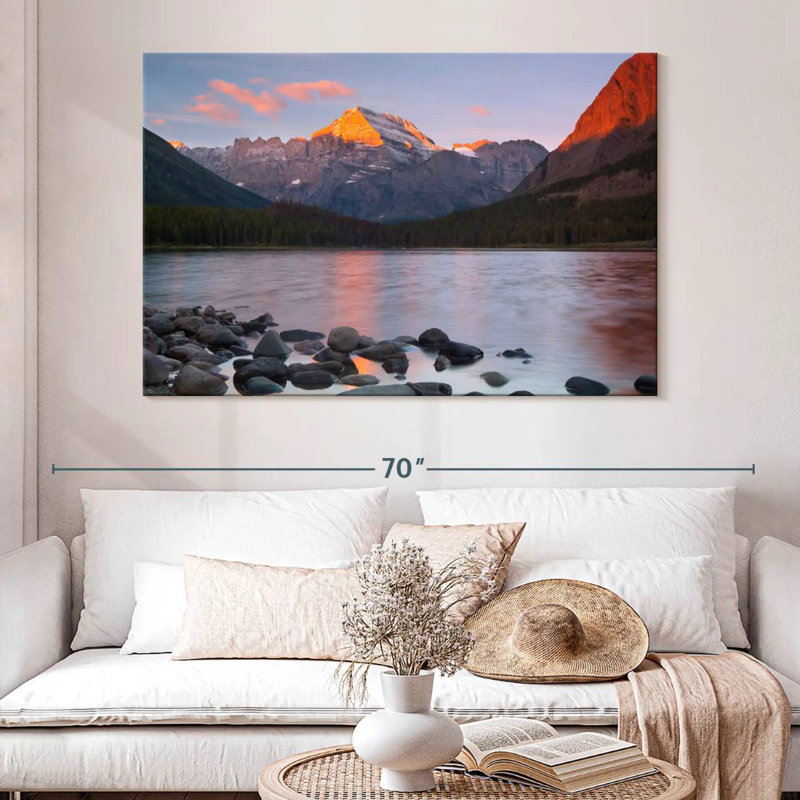 Coucher de soleil fantaisiste Alvord Montana, H 34 po x l 51 po