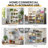 35In.W 4-Tier Freestanding Storage Shelf Adjustable Shelf Spacing
