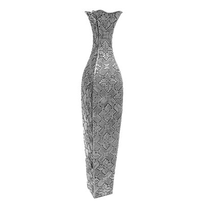 Vase de plancher en métal gris