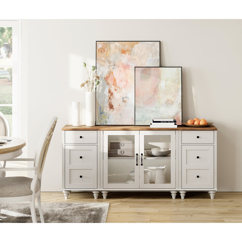 Buffet 66,9 po Scarlett, Blanc / Brun