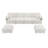 Modular U-Shaped Sectional Sofa With Removable Ottomans,6-Seat Sleeper Sofa Bed With 2 Pillows-1967184135