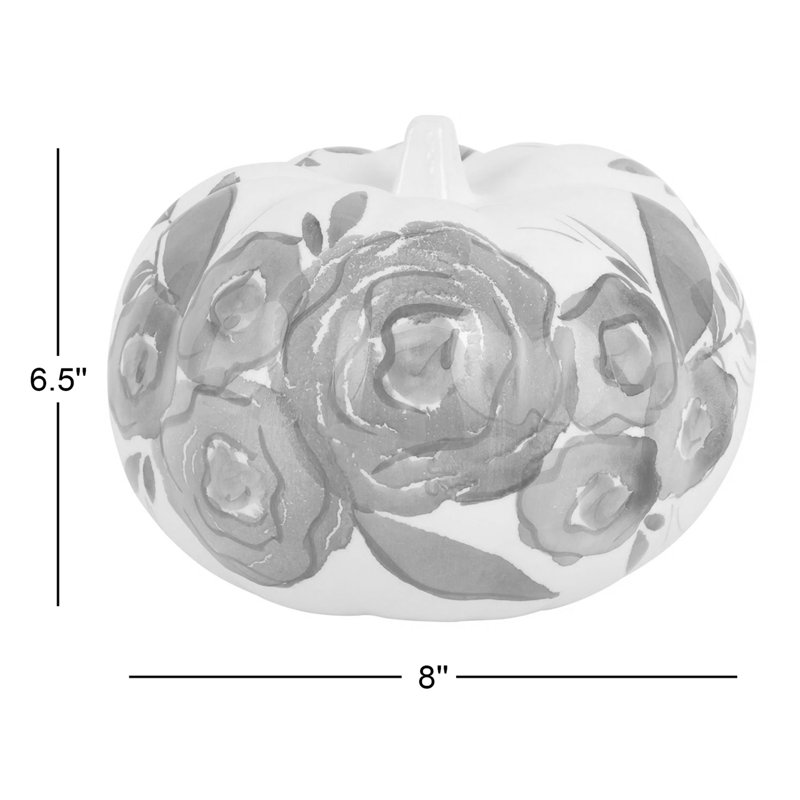 Blue Camellia Small Figural Pumpkin
