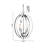 Welden Modern 3 Light Chrome Cage Chandelier