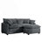 Two-Seater Sofa With 1 Footrest, L-Shaped 2-Seater Sofa With Ottoman-218080974