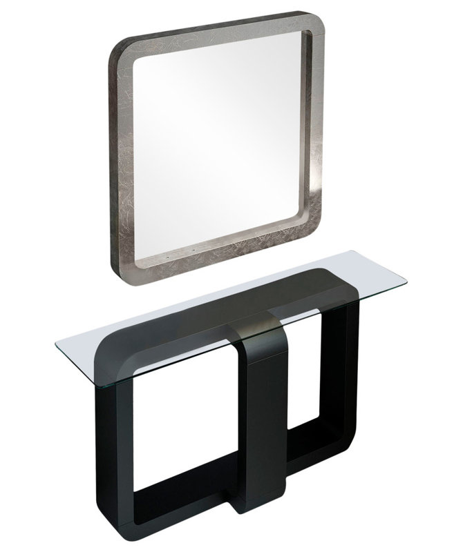 Ensemble de console et miroir Schuller, H 29,5 po x l 59 po x P 15,6 po, Mat