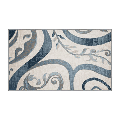 Machine Washable Gray Area Rug