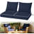 Fade Resistant Outdoor Chair Cushions Set Of 2, Deep Seat Patio Cushions 22 X 24 With Removable Cover, 28D High Resilience Foam Replacement Outdoor Seat Cushions With For Sofa, Adirondack Chair, Sectional,Orange-124896517-124896511