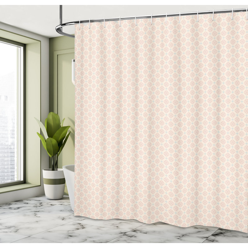 Ensemble de rideau de douche Shabby Flora + crochets, H 84 po x l 69 po