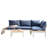Ensemble de conversation modulaire avec coussins 3 pièces