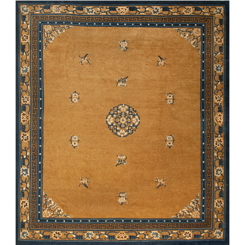 Wool Antique Rectangle 1920s Hand Knotted Pile Rug From China