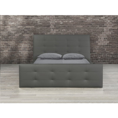 Ignas Leather Platform Bed