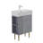 21.6" Open-Shelving Vanity With Ceramic Sink, Soft-Close Door, Left Storage Shelf, Assembly Needed, Grey-1791725122