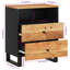 Table de chevet en bois massif à 2 tiroirs-91895674