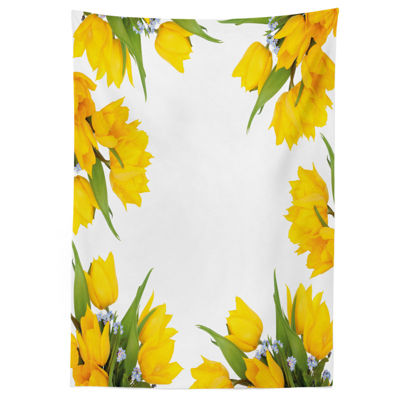 Abstract Frame Tulip Tablecloth, 90" L x 60" W