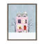 «Christmas Pink House» par Maja Tomljanovic, reproduction d'art sur toile encadrée