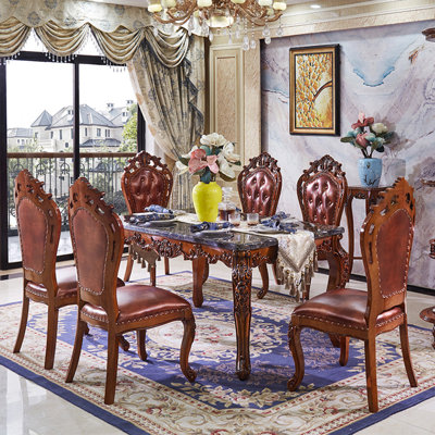 Luxury Rectangular Marble Dining Table Sets