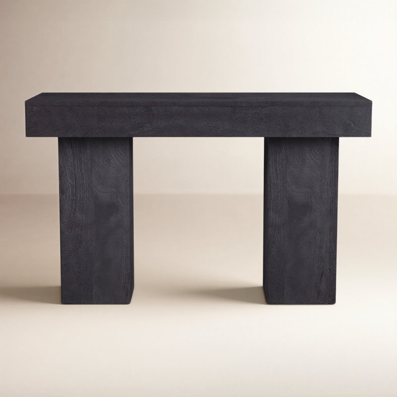 Padula 48" Solid Wood Console Table, Black