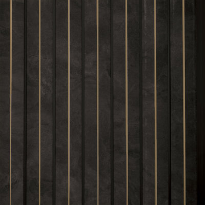 Gilded Peaks 112" L x 9.5" W x 0.5" D Polystyrene Glue-up Wood Slat Walls 220.5 sq.ft.