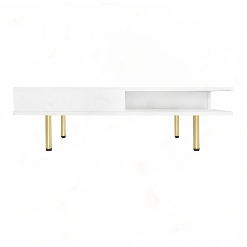 Exquisite High Gloss Coffee Table, White