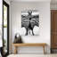 Curious Zebra Gaze Contemporary Zebra Nature Portrait Wall Art Print 1 Piece Wrapped Canvas Wall Art-25229747