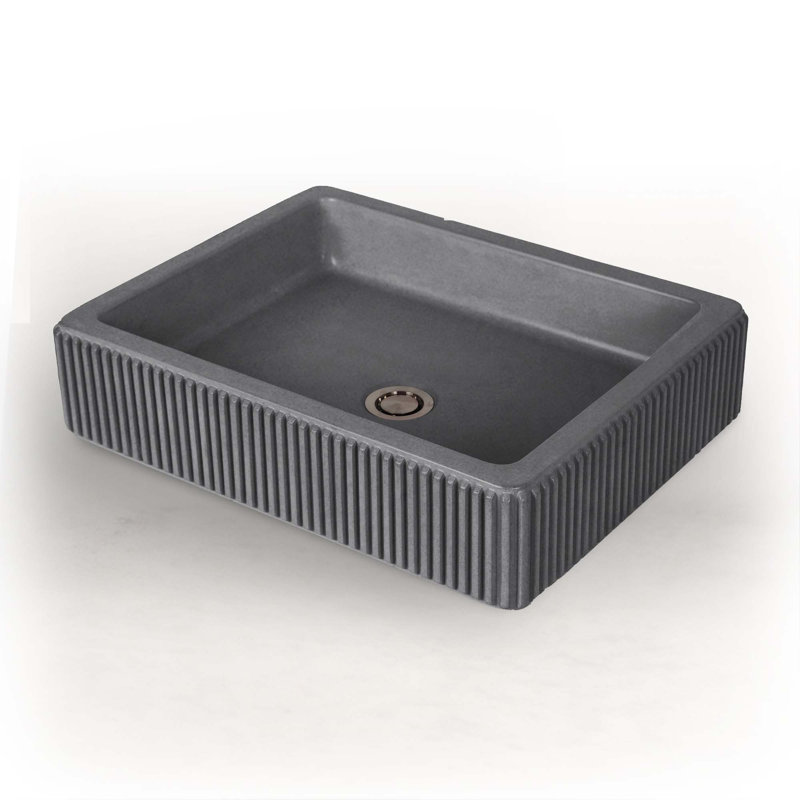Newterra 17.38 in. L Bathroom Sink, Charcoal