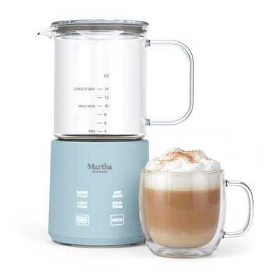 Martha Stewart 4-in-1 Milk Frother, Sky