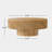 Sharna Pedestal Round Coffee Table, Handcrafted Solid Wood Fluted Design-664250116-667217076