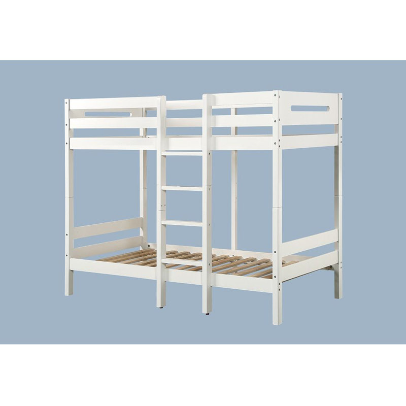 Kids Twin Over Twin Bunk Bed, White