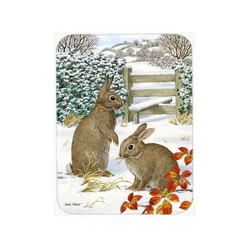 East Urban Home Rabbits Glass Cutting Board