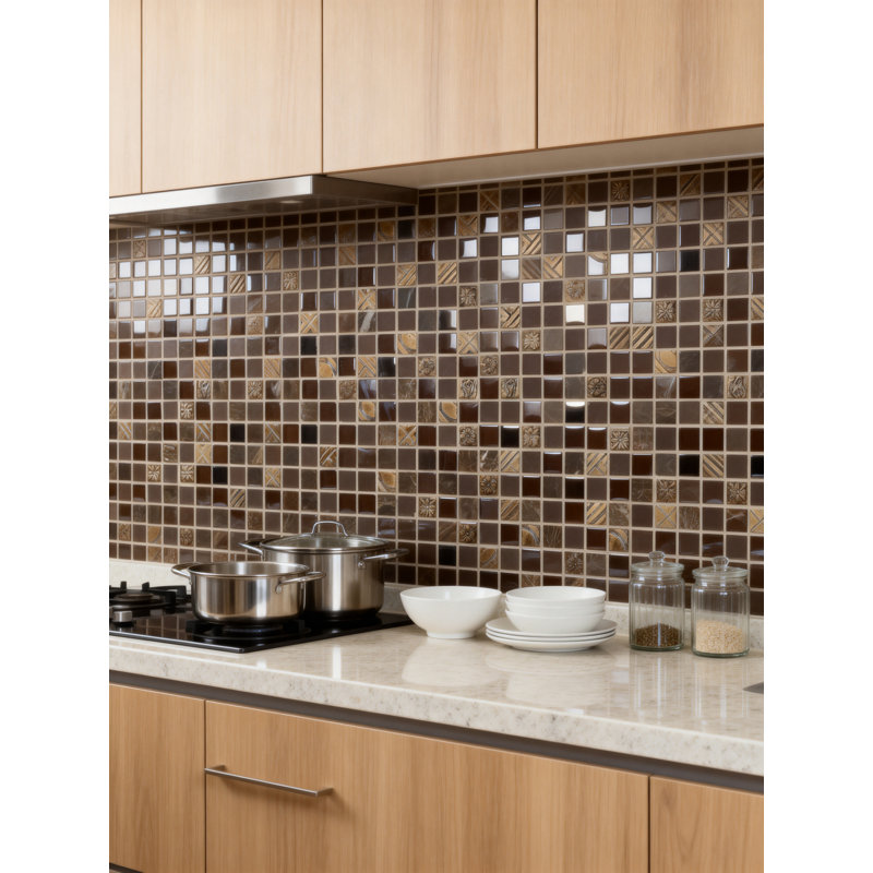 Carrelage mural décoratif de mosaïque de cuisine et de salle de bain 1 po x 1 po Monarchie