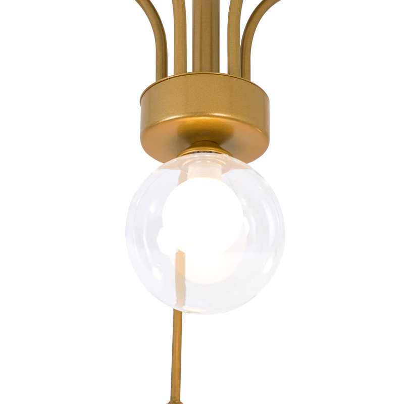Plafonnier semi-encastré sphérique 21,2 po à 6 lumières Yolandi