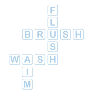 Décalcomanie murale pour salle de bain scrabble