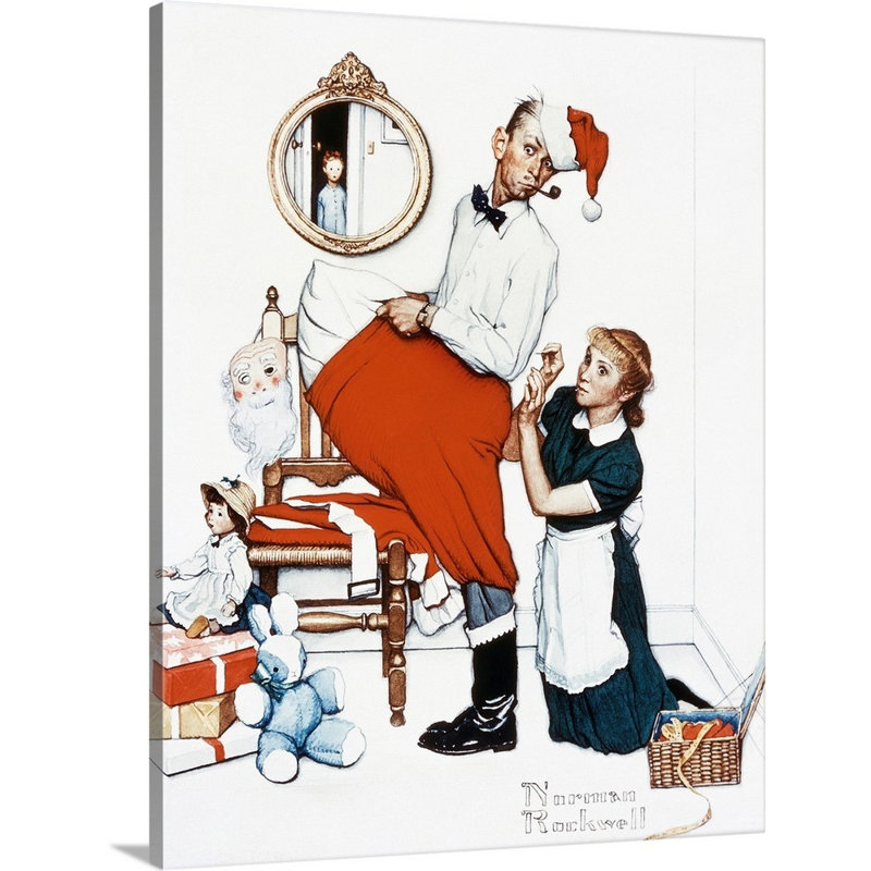 «Santa's Surprise», art mural sur toile, Toile tendue, H 14 po x l 11 po x P 1,25 po