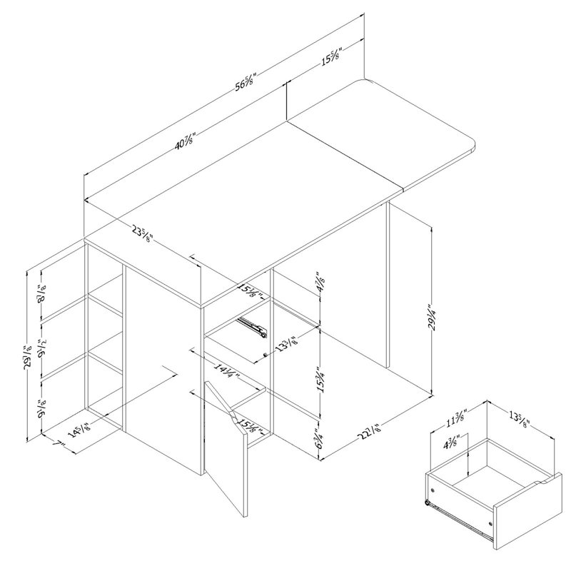 Crea Expandable Craft Table