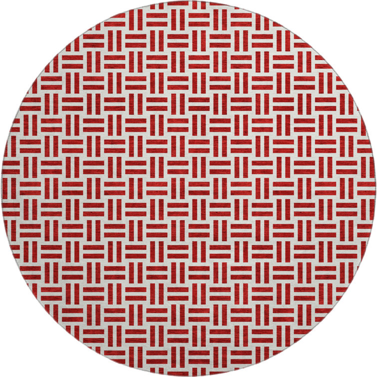 Premium Machine Washable Prisco Red Rug