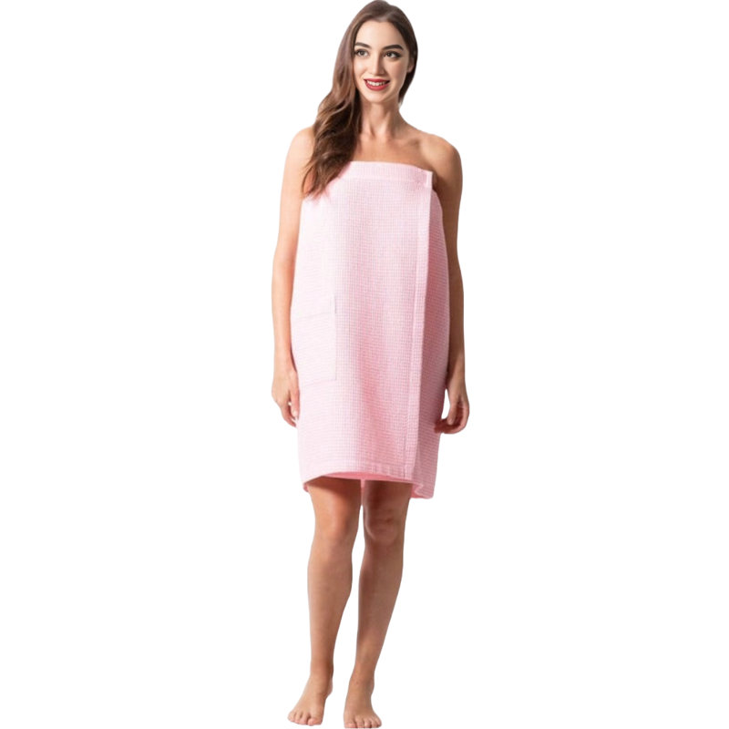 Peignoir au-dessus du genou avec poches Naniouni, Rose