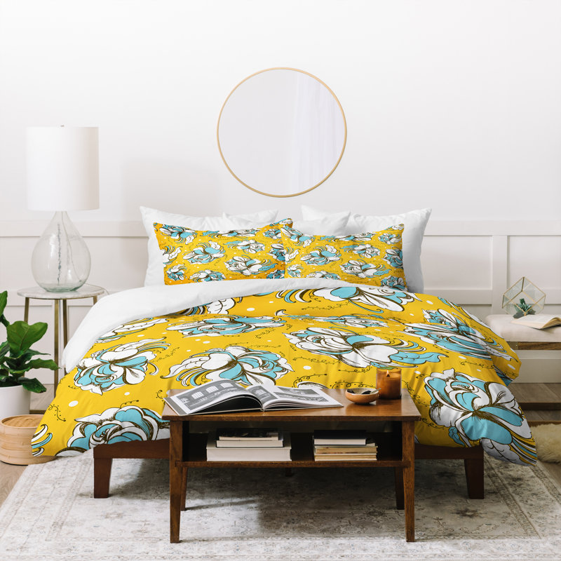 Ensemble de housse de couette heather dutton felicity, Housse de couette pour lit simple + 1 taie d'oreil