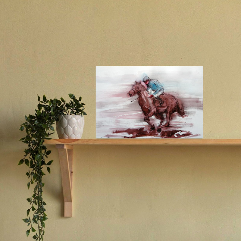 Art contemporain cheval galopant au galop