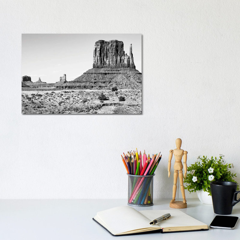 Black Arizona Series - Monument Valley by Philippe Hugonnard - Wrapped Canvas Print, 20.32 cm H x 30.48 cm W