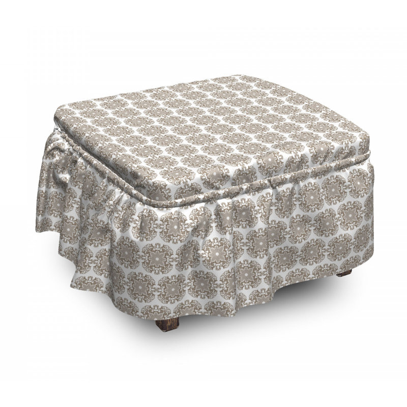 Box Cushion Ottoman Slipcover