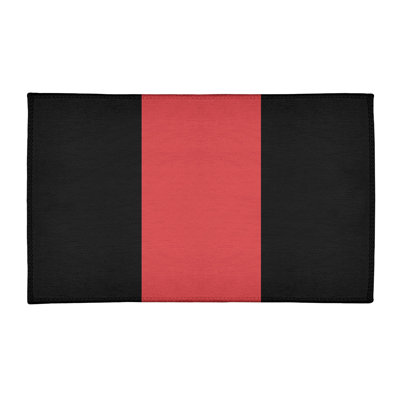 Tapis de zone rouge/noir