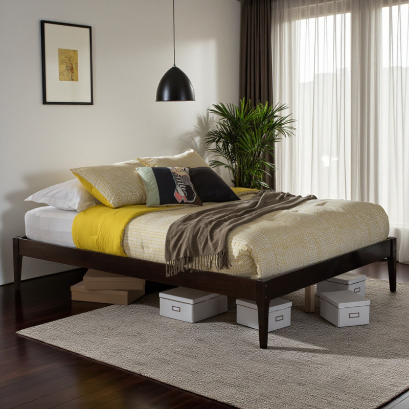 Grand lit plateforme Cappdino Craddock Curiel, Cappuccino, Grand
