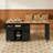 85.5" Kitchen Island with Extendable Dining Table-1271669619