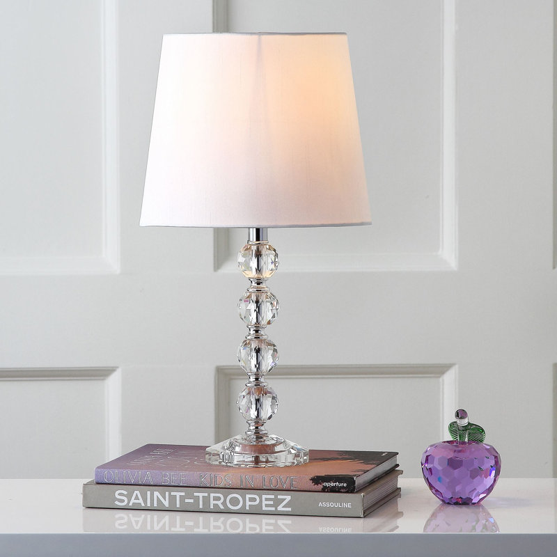 Lampe de table transparente 16 po Dassas, Gris clair