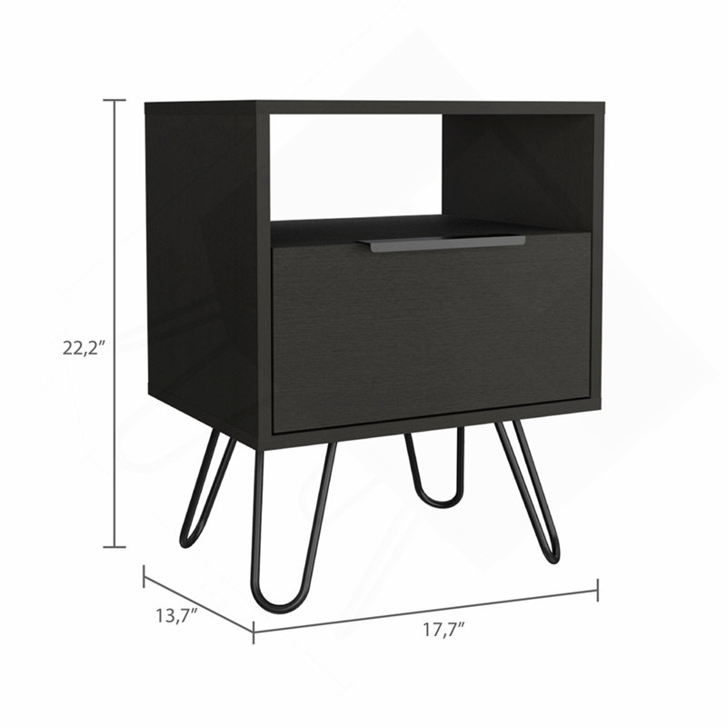 Table de chevet 1 tiroir Wenge