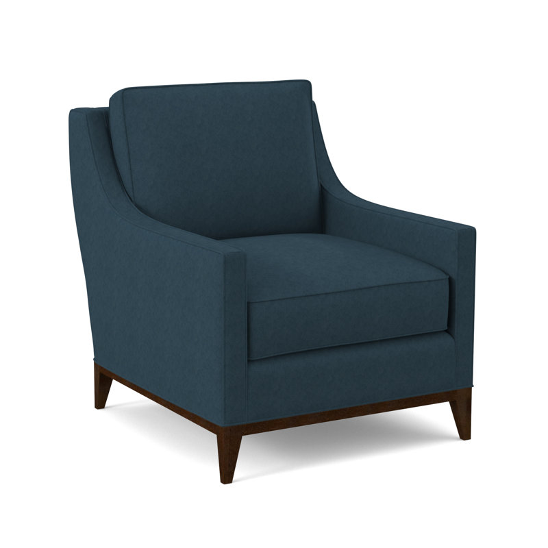 Sonoma Armchair, American Walnut, Margaret Lagoon Polyester Blend