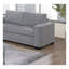 Élégant canapé simple avec console 2 pièces porte-gobelet et causeuse Ensemble de canapé en velours côtelé gris clair